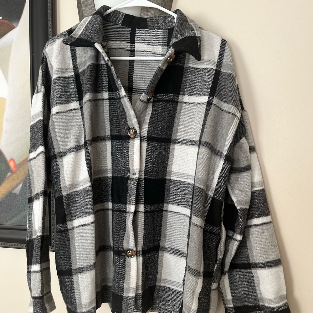 Black and Gray Flannel shirt